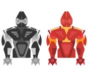 Robot sous deux formes, dans le style d'appartement illustration stock Robot sous deux formes, dans le style d'appartement illustration stock