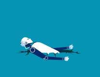 Robot from the trap. Concept business vector illustration royalty free illustration Robot from the trap. Concept business vector illustration royalty free illustration