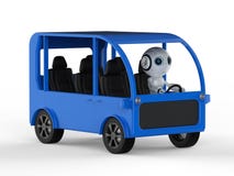 Robota prowadnikowy autobus royalty ilustracja Robota prowadnikowy autobus royalty ilustracja