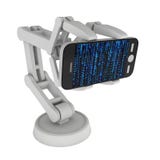 Robotachtig wapen met binaire 3d code stock illustratie Robotachtig wapen met binaire 3d code stock illustratie
