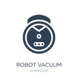 Robotervakuumikone in der modischen Entwurfsart Robotervakuumikone lokalisiert auf weißem Hintergrund Robotervakuumvektorikone ei lizenzfreie abbildung Robotervakuumikone in der modischen Entwurfsart Robotervakuumikone lokalisiert auf weißem Hintergrund Robotervakuumvektorikone ei lizenzfreie abbildung