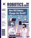 Robotics Magazine Cover Design vector illustration Robotics Magazine Cover Design vector illustration