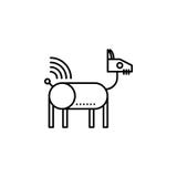 Robotics robot dog animal outline icon. Signs and symbols can be used for web, logo, mobile app, UI, UX royalty free illustration Robotics robot dog animal outline icon. Signs and symbols can be used for web, logo, mobile app, UI, UX royalty free illustration