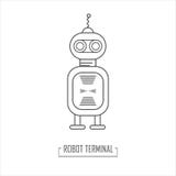 Robots del futuro Ejemplo del vector de un terminal del robot stock de ilustración Robots del futuro Ejemplo del vector de un terminal del robot stock de ilustración