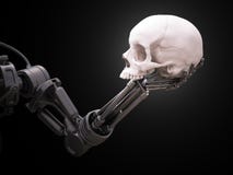 Robotwapen met een menselijke schedel