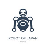 robô do ícone de japão no estilo na moda do projeto robô do ícone de japão isolado no fundo branco robô do ícone do vetor de japã ilustração stock robô do ícone de japão no estilo na moda do projeto robô do ícone de japão isolado no fundo branco robô do ícone do vetor de japã ilustração stock
