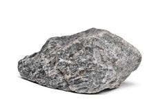 Rock boulder on white