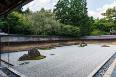 Rock Garden At Ryoanji Temple In Kyoto, Japan Rock Garden At Ryoanji Temple In Kyoto, Japan