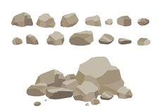 Rock Stone Set Cartoon. Stones And Rocks In Isometric 3d Flat Style. Set Of Different Boulders. Video Game Stock Photo Rock Stone Set Cartoon. Stones And Rocks In Isometric 3d Flat Style. Set Of Different Boulders. Video Game Stock Photo