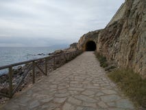 Rock tunnel by the sea royalty free stock images Rock tunnel by the sea royalty free stock images