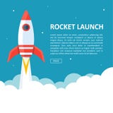 Rocket launch copyspace stock illustration Rocket launch copyspace stock illustration