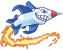 Rocket Mascot Vector Cartoon Illustration illustration stock Rocket Mascot Vector Cartoon Illustration illustration stock