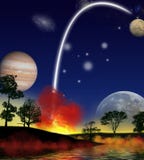 Rocket startet weg lizenzfreie stockbilder Rocket startet weg lizenzfreie stockbilder