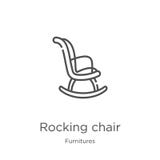 rocking chair icon vector from furnitures collection. Thin line rocking chair outline icon vector illustration. Outline, thin line royalty free illustration rocking chair icon vector from furnitures collection. Thin line rocking chair outline icon vector illustration. Outline, thin line royalty free illustration