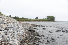 Rockland Maine kustlinje nära oceansidegolfbana royaltyfria foton Rockland Maine kustlinje nära oceansidegolfbana royaltyfria foton