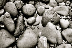 Rocks forming Black Sand Beach on Maui, Hawaii