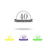 40 rocznic koloru szyldowa ikona Element rocznica znaka koloru ikona Znaki i symbol inkasowa ikona dla stron internetowych, sieć ilustracja wektor 40 rocznic koloru szyldowa ikona Element rocznica znaka koloru ikona Znaki i symbol inkasowa ikona dla stron internetowych, sieć ilustracja wektor