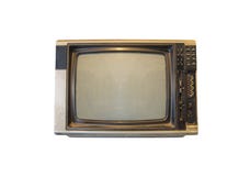 Rocznik tv lub telewizja odizolowywająca na białym tle Zdjęcia Stock Rocznik tv lub telewizja odizolowywająca na białym tle Zdjęcia Stock