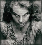 Rocznika portret straszna kobieta z złą twarzą fotografia stock Rocznika portret straszna kobieta z złą twarzą fotografia stock
