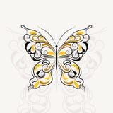 Rocznika wzór w kształcie motyl ilustracja wektor Rocznika wzór w kształcie motyl ilustracja wektor