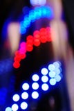RODE BLAUWE WITTE lichten bokeh Vage abstracte achtergrond stock afbeelding RODE BLAUWE WITTE lichten bokeh Vage abstracte achtergrond stock afbeelding