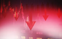 Rode de prijspijl van de voorraadcrisis onderaan de analyse van de de effectenbeursuitwisseling van de grafiekdaling van forex gr stock illustratie Rode de prijspijl van de voorraadcrisis onderaan de analyse van de de effectenbeursuitwisseling van de grafiekdaling van forex gr stock illustratie