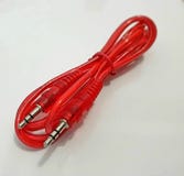 Rode Kabel voor Verbonden met de Sprekers royalty-vrije stock fotografie Rode Kabel voor Verbonden met de Sprekers royalty-vrije stock fotografie