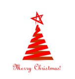 Rode Kerstmisboom royalty-vrije illustratie Rode Kerstmisboom royalty-vrije illustratie