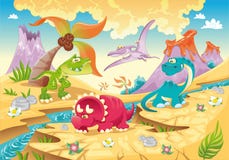 rodzinni tło dinosaury ilustracja wektor rodzinni tło dinosaury ilustracja wektor