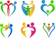 Rodzinny miłość logo ilustracji Rodzinny miłość logo ilustracji