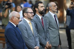 Roger Torrent bij diadavieringen van Catalonië in Barcelona royalty-vrije stock foto's Roger Torrent bij diadavieringen van Catalonië in Barcelona royalty-vrije stock foto's