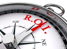Roi red word on concept compass Vector Illustration Roi red word on concept compass Vector Illustration