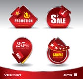 Rojo de la venta de la promoción stock de ilustración Rojo de la venta de la promoción stock de ilustración
