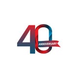 40 rok szablonu projekta Rocznicowa Wektorowa ilustracja obrazy stock 40 rok szablonu projekta Rocznicowa Wektorowa ilustracja obrazy stock