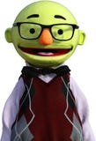 Rolig dockaman och att le som isolerar royaltyfri bild Rolig dockaman och att le som isolerar royaltyfri bild