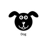 Rolig hundsymbol Konturvektorsymbol Arkivfoton Rolig hundsymbol Konturvektorsymbol Arkivfoton