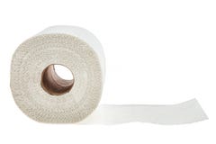 Roll of toilet paper unwrapped slightly stock image Roll of toilet paper unwrapped slightly stock image