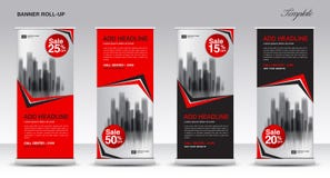 Roll Up Bannerstand Design Werbebanner Vorlage X Banner Aufziehen Werbung Kreatives Konzept Prasentation Vektor Abbildung Illustration Von Werbung Roll