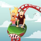 Roller-coaster stock illustration Roller-coaster stock illustration