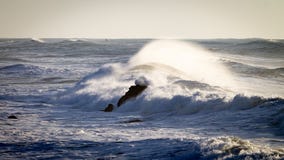Rolling Crashing Waves in the Sea royalty free stock photos Rolling Crashing Waves in the Sea royalty free stock photos