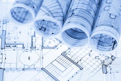 Rolls of architecture blueprints royalty free stock photo Rolls of architecture blueprints royalty free stock photo