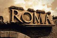 Roma Ancient Empire Text Stock Photos Roma Ancient Empire Text Stock Photos