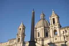View of Sant Agnese in Agone Basilica royalty free stock photography View of Sant Agnese in Agone Basilica royalty free stock photography