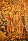 Roma, Itália - 2 de setembro de 2017: Arte da pintura bonita na parede dentro de Vatican City State imagens de stock Roma, Itália - 2 de setembro de 2017: Arte da pintura bonita na parede dentro de Vatican City State imagens de stock