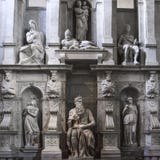 Roma, Mosè da Michelangelo sulla tomba di papa Giulio II in Sai fotografia stock Roma, Mosè da Michelangelo sulla tomba di papa Giulio II in Sai fotografia stock