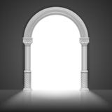Roman arch with antique column. Vector title frame design vector illustration Roman arch with antique column. Vector title frame design vector illustration