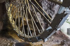Roman Riotinto bryter vattenhjulet, Spanien Royaltyfria Bilder Roman Riotinto bryter vattenhjulet, Spanien Royaltyfria Bilder