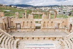 Roman Theater en Jerash fotografía de archivo Roman Theater en Jerash fotografía de archivo