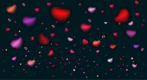 Romance Love Hearts Rose Petals Blurred Confetti Royalty Free Stock Images Romance Love Hearts Rose Petals Blurred Confetti Royalty Free Stock Images