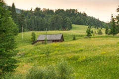 Romanian hillside and village in summer time royalty free stock image Romanian hillside and village in summer time royalty free stock image